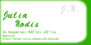 julia modis business card